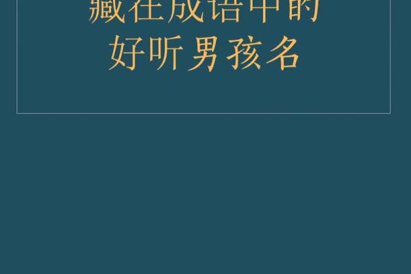 成语取名的艺术与技巧：如何为孩子起个寓意深远的名字