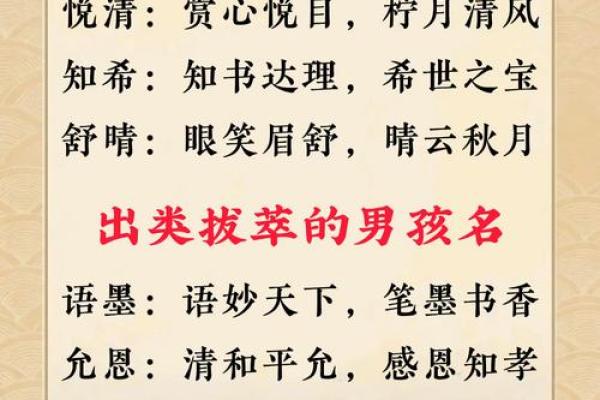 精选好听男孩名字，彰显气质与个性