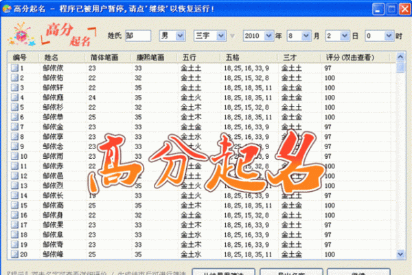 免费八字姓名分析，找出与生辰八字最匹配的名字
