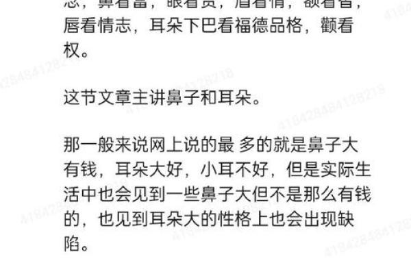 面相学中的鼻子解析：了解自己与他人的关键