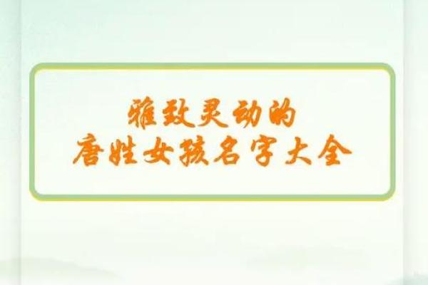 唐姓起名：融合传统与现代的创意命名方法