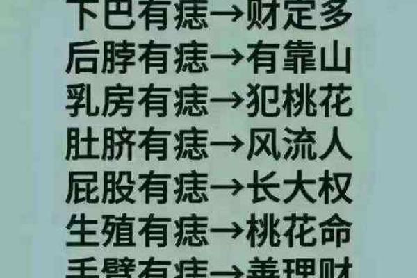 男人身体痣相及其命运影响详解