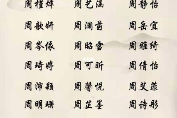 周姓起名推荐，经典与创新并存