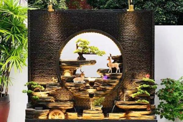 办公室门口喷泉：风水宝地，财运亨通