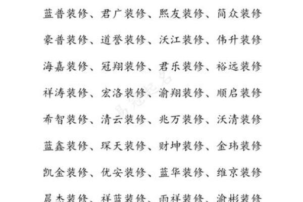 创意无限：如何为装饰公司起一个既有特色又能吸引客户的名字