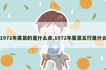 1972年属鼠的是什么命,1972年属鼠五行属什么