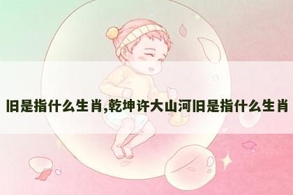 旧是指什么生肖,乾坤许大山河旧是指什么生肖