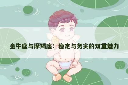 金牛座与摩羯座：稳定与务实的双重魅力