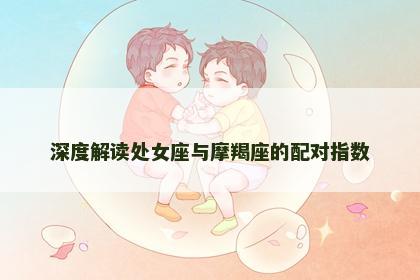 深度解读处女座与摩羯座的配对指数