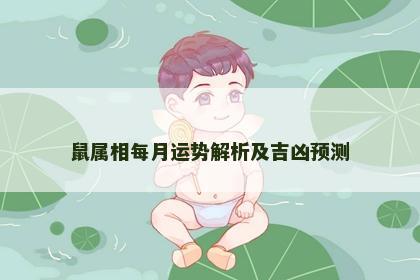 鼠属相每月运势解析及吉凶预测