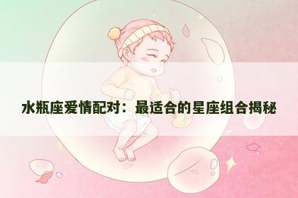 水瓶座爱情配对：最适合的星座组合揭秘