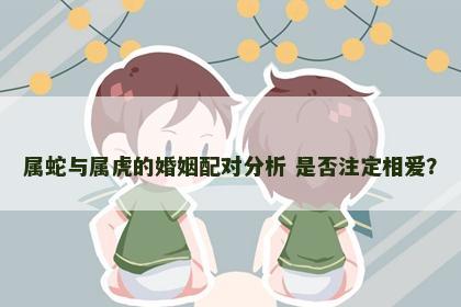属蛇与属虎的婚姻配对分析 是否注定相爱？