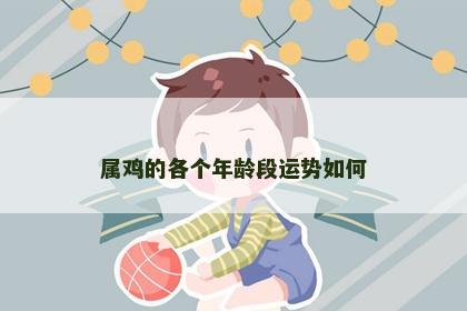 属鸡的各个年龄段运势如何