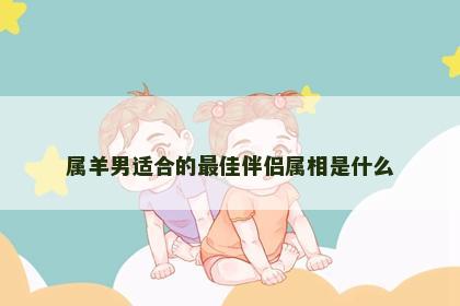 属羊男适合的最佳伴侣属相是什么