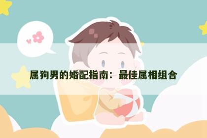 属狗男的婚配指南：最佳属相组合
