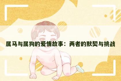 属马与属狗的爱情故事：两者的默契与挑战