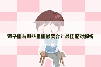 狮子座与哪些星座最契合？最佳配对解析