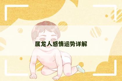 属龙人感情运势详解