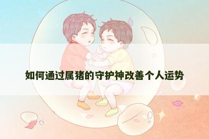 如何通过属猪的守护神改善个人运势