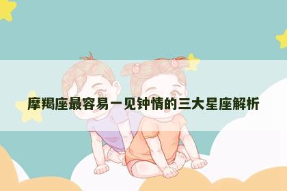 摩羯座最容易一见钟情的三大星座解析