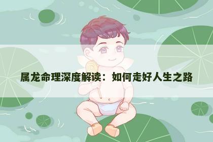 属龙命理深度解读：如何走好人生之路